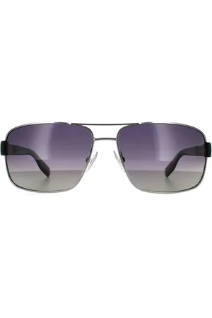 HUGO BOSS Wrap Ruthenium Gradient Polarized Sunglasses - One Size