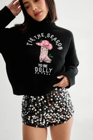 NASTY GAL Womens Tis The Season To Be Dolly Holiday jumper - - L