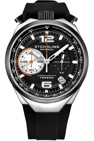 Stuhrling Torero Quartz 42mm Chronograph Watch with Rubber Strap - - One Size