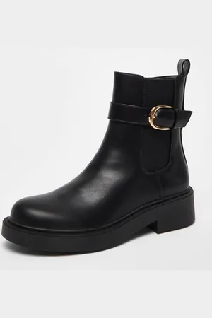 Quiz Womens Faux Leather Chunky Buckle Boots - 5