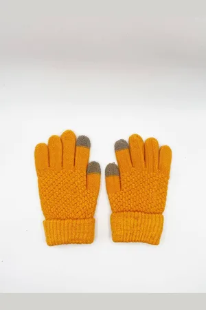 SVNX Textured Touchscreen Knitted Gloves - - One Size