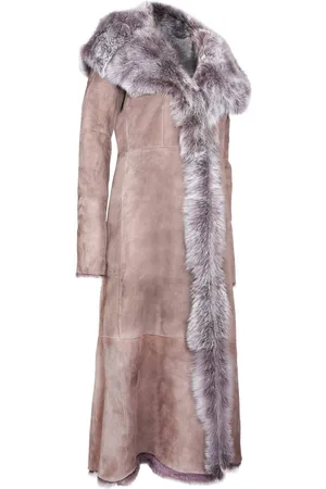 Infinity Womens Suede Toscana Sheepskin Hooded Trench Coat-Rushden - - 20