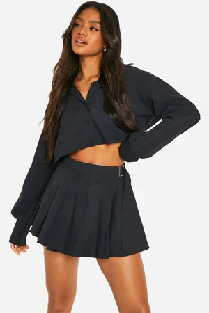 Boohoo Womens Soft Touch Wrap Belted Mini Tennis Skirt - - 14