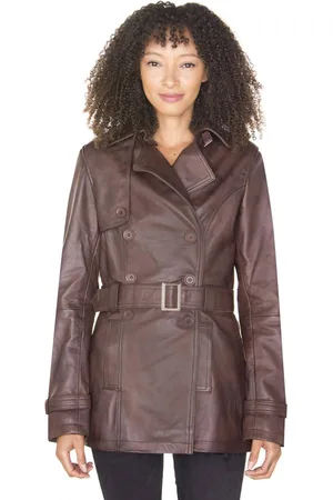 Infinity Womens Nappa Leather Trench Coat-Mosul - - 22