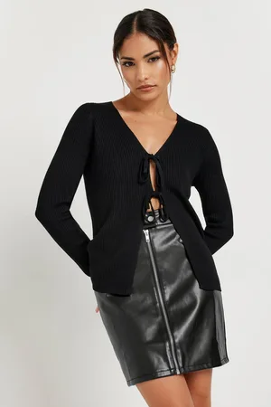 PixieGirl Womens Petite Faux Leather Mini Skirt - - 14