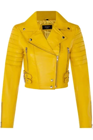 Infinity Womens Brando Cropped Leather Jacket-Longtown - - 14