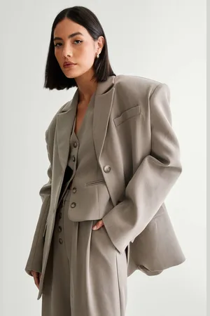 NASTY GAL Womens Premium Oversized Masculine Blazer - - 10