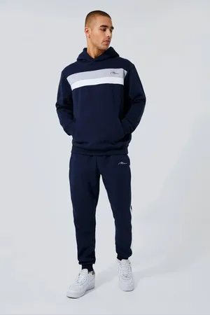 Boohoo Regular Fit Man Signature Colour Block Hooded Tracksuit - - S