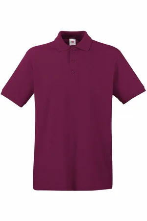 Fruit Of The Loom Premium Short Sleeve Polo Shirt - - L