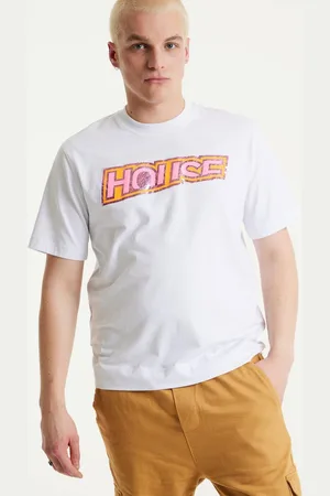 House of Holland Womens Iridescent Laser Cut Printed T-Shirt in - M