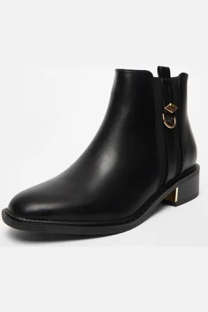 Quiz Womens Wide Fit Flat Ankle Boot - 4