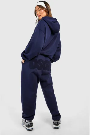 Boohoo Womens DSGN Studio Bubble Towelling Applique Oversized Jogger - - M