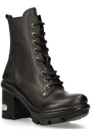 New Rock Womens Gothic Leather Biker Boots- NEOTYRE07X-S1 - - 4