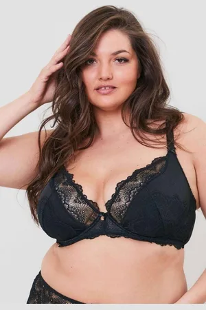 Oola Lingerie Womens Fan Lace Underwire Half Pad Bra - - 38G