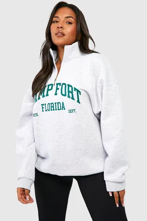 Boohoo Womens Plus Florida Varsity Half Zip - - 18