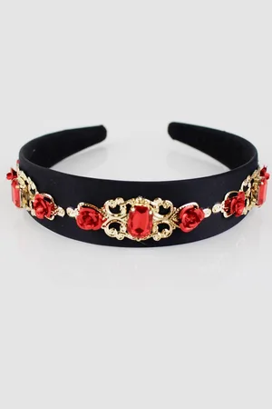SVNX Womens Red Rose Embellished Headband - - One Size