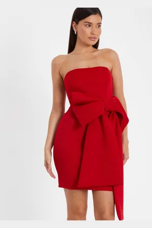 Quiz Womens Bow Strapless Bodycon Dress - 6