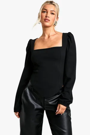 Boohoo Womens Long Sleeve Corset Top - - 6
