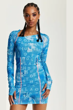 House of Holland Womens Denim Print Mini Dress - - 10