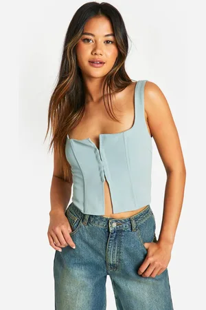 Boohoo Womens Square Neck Wide Strap Corset - - 16