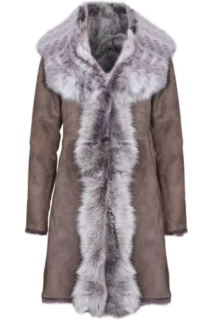 Infinity Womens Toscana Sheepskin Suede Trench Coat-Tbilisi - - 18