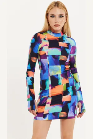 House of Holland Womens Abstract Patchwork Print Dress - - 14
