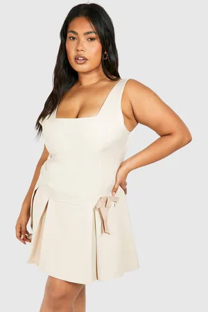 Boohoo Womens Plus Woven Bow Detail Strappy Skater Dress - - 20