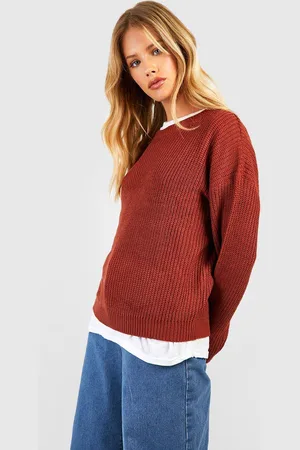 Boohoo Womens Basic Crew Neck Jumper - - M