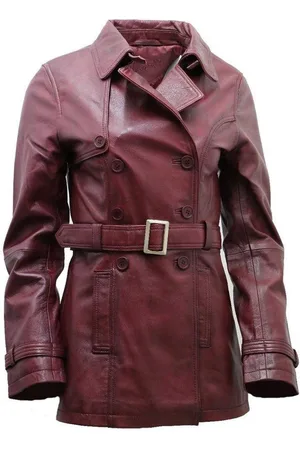 Infinity Womens Mid Length Leather Trench Coat -Oakham - - 22