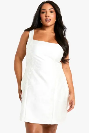 Boohoo Womens Plus Jacquard Square Neck Skater Dress - - 16