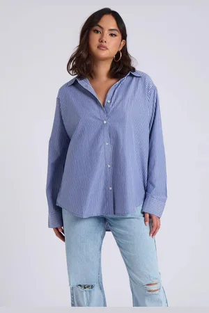 Urban Bliss Womens Stripe Oversized Shirt - - 12