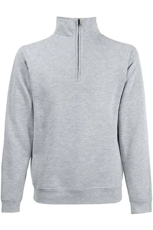 Fruit Of The Loom Zip Neck Sweatshirt - - 4XL