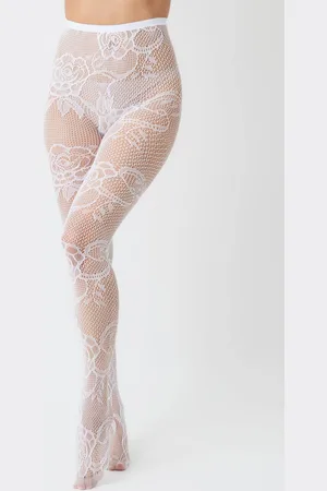 My Accessories Womens Lace Floral Fishnet Tights - - 10-12