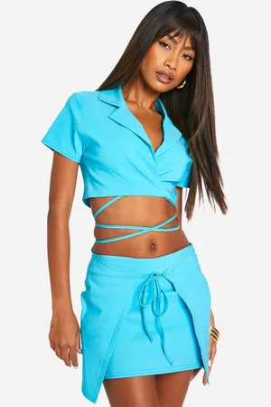 Boohoo Womens Super Stretch Wrap Front Skort - - 16