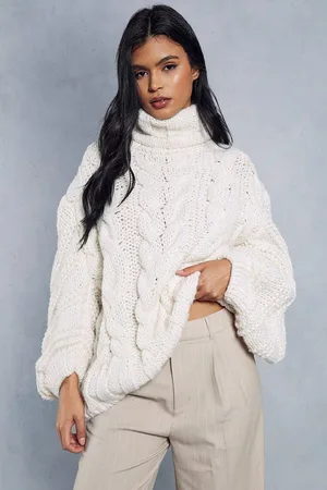 MissPap Womens Premium Chunky Cable Knit Jumper - - S/M