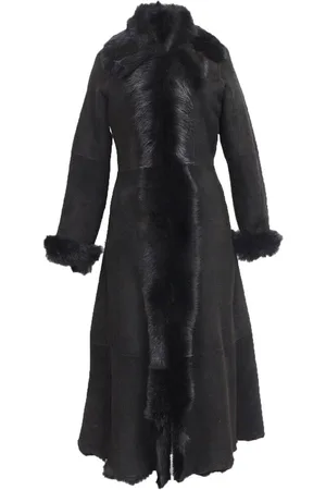 Infinity Womens Suede Toscana Sheepskin Trench Coat-Rushden - - 20