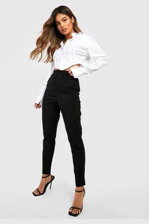 Boohoo Womens Super Stretch Tapered Tailored Trouser - - 18