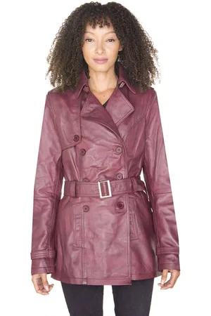Infinity Womens Nappa Leather Trench Coat-Mosul - - 22