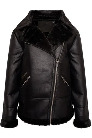Barneys Originals Womens Faux Fur Aviator Coat - - 32