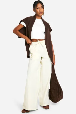 Boohoo Womens Nylon Drawstring Waist Straight Leg Cargo Trouser - - 16