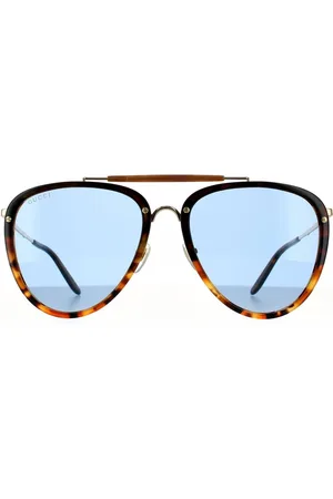 Gucci Aviator Havana Blue Sunglasses - - One Size