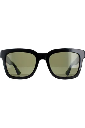 Gucci Rectangle and Green With Red Stripe Green GG0001SN - One Size