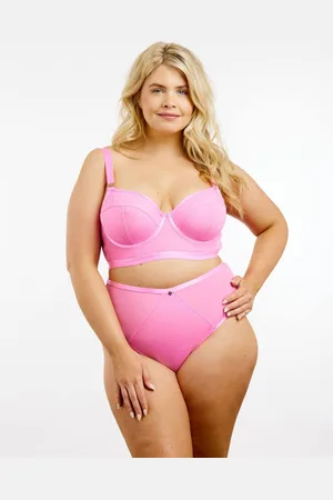 Oola Lingerie Womens Soft Mesh Longline Bra - - 38D
