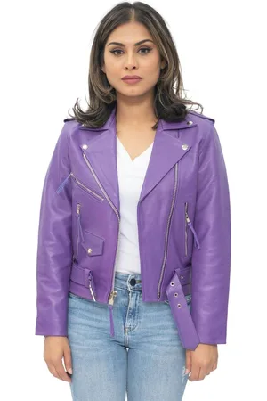 Infinity Womens Cowhide Brando Leather Biker Jacket-Murcia - - 16