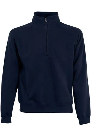 Fruit Of The Loom Zip Neck Sweatshirt - - XXL