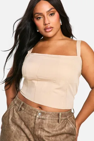 Boohoo Womens Plus Square Neck Seam Detail Corset - - 18