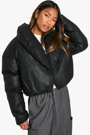 Boohoo Womens Coated Short Puffer Jacket - - 16