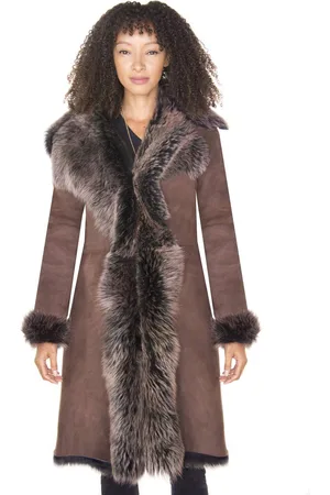 Infinity Womens Toscana Sheepskin Suede Trench Coat-Rochester - - 20