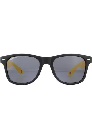 Montana Rectangle with Yellow Rubbertouch Polarized Sunglasses - One Size