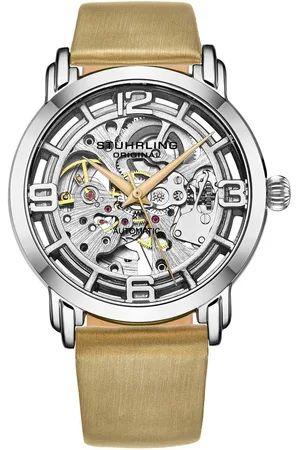 Stuhrling Womens Winchester Automatic Skeleton Watch with Satin Twill Strap - - One Size